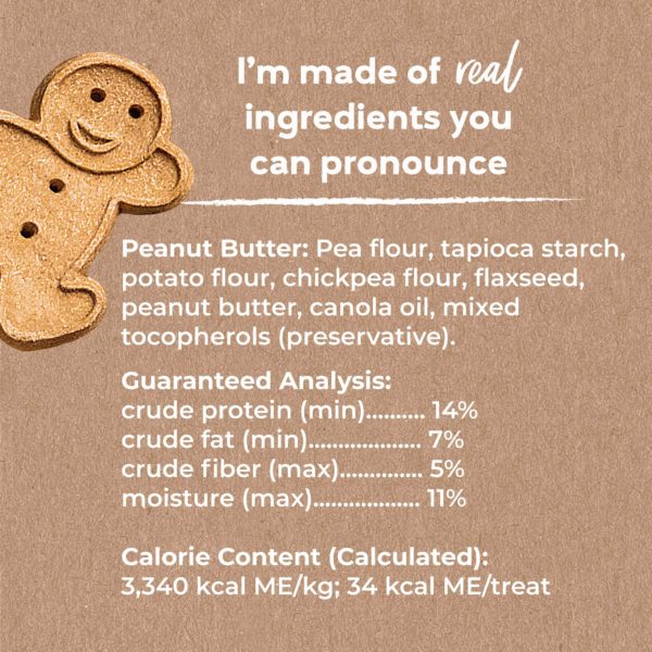 Grain Free Oven Baked Treats Peanut Butter Buddy Biscuit