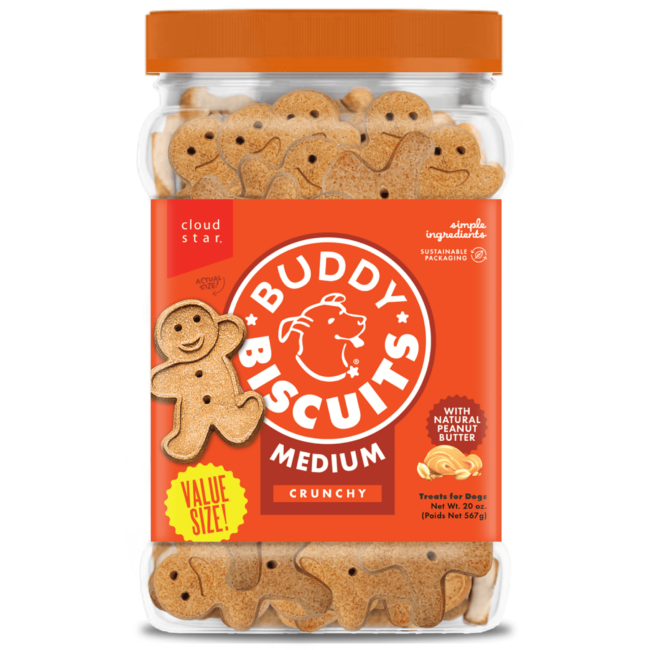 Buddy Biscuits Crunchy Medium Dog Treats: Peanut Butter